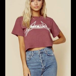 daydreamer metallica cropped t-shirt